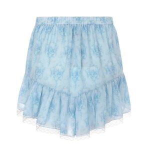 NEW Maison Amory The French Boudoir Skirt Blue Fantasy Women’s Medium Babydoll